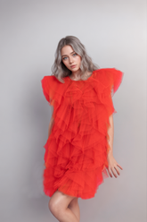 Mini-robes en mousseline de soie sans manches